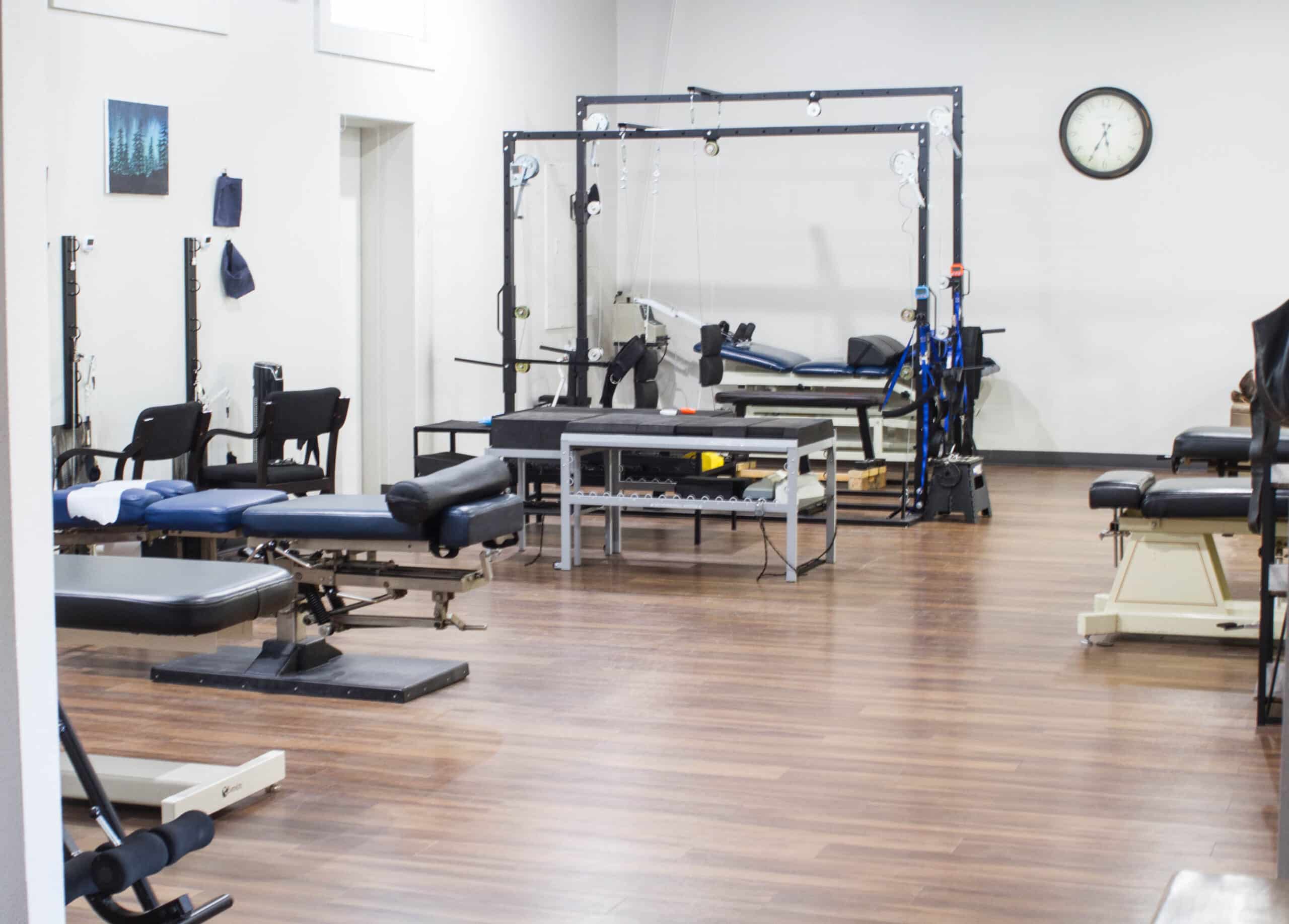 Rehabilitation equipment at Lehi clinic